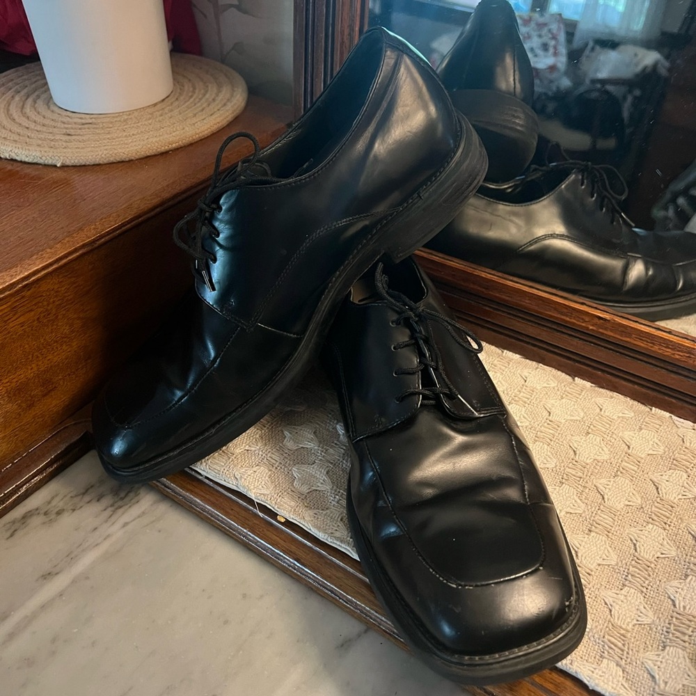 KENNETH COLE Classic‎ Sim-Plicity Oxford Lace Up Dress Shoes Black Leather Sz 10